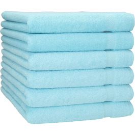 Betz 6-Piece Bath Towel Set - Shower Towel, Palermo, Size 70x140 cm, 100% Cotton, Turquoise