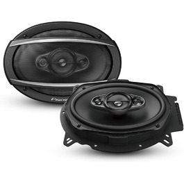 Автомобільні коаксіальні динаміки Pioneer TS-A6960F 6x9 дюймів, 4-смугові, 450Вт, комплект з 2-х, потужний звук, висока чутливість, монтаж 72 мм, решітка в комплекті