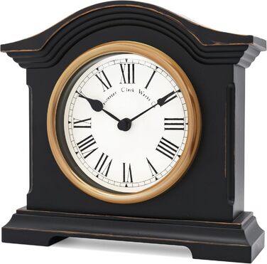Towcester Clock Works Co. Falkenburg Mantle Clock, Plastic, Black, One Size