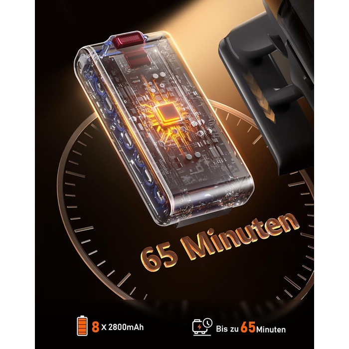 Бездротовий пилосос TVTAU T10 Pro (580W, 48000 Pa, 65 хв) з OLED-дисплеєм, самостійно заряджається, антинасадка для волосся, 1.8л контейнер. Ідеально для твердих підлог, килимів та шерсті тварин