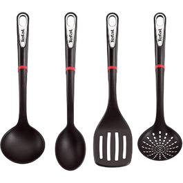 Набір кухонного приладдя Tefal Ingenio K206S4, чорний/червоний, нержавіюча сталь, 4 предмети, для посудомийної машини