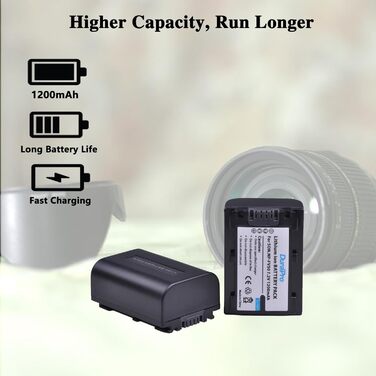 Запасний акумулятор DuraPro 1200mAh NP-FV50 + зарядний пристрій USB LCD для Sony NP-FV30/FV40/FV50 (HDR-CX150E, HDR-CX170, HDR-SR68, DCR-SR20E, HDR-CX190, HDR-CX130)