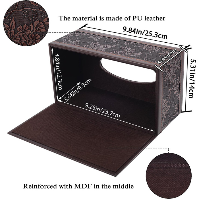 Скляна коробка для серветок прямокутної форми, вінтажний стиль, для ванної, авто, офісу