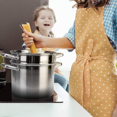 Набір кухонного посуду Duxtop Whole-Clad 3-шаровий нержавіюча сталь, індукційний, 10 предметів (8.6 літра)