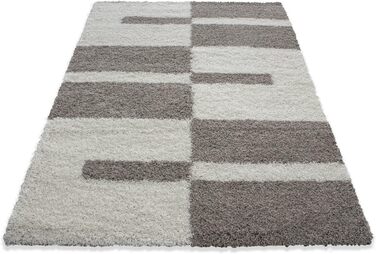 Ширба HomebyHome Shaggy 140x200 см - пухнастий килим з високим ворсом, колір антрацит. Підходить для вітальні, спальні, кухні.