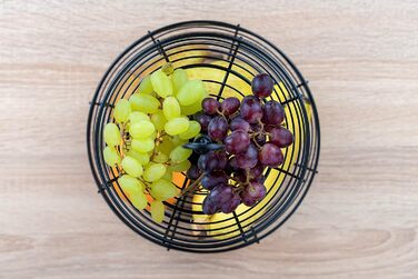 Auroni Етажерка Infinite: двоярусна етажерка для фруктів - стильний фруктовий кошик, H=33 см, D=24 см