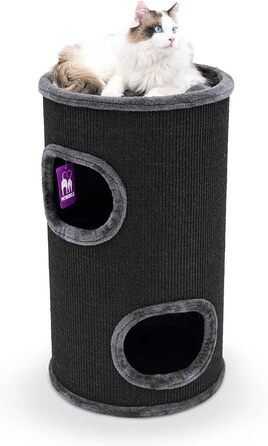 Кігтеточка Petrebels Dome, 80 см, чорна: стабільна та міцна