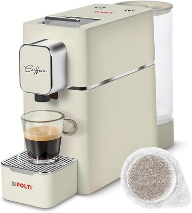 POLTI Coffea S15W: Еспресо-машина з резервуаром 0,85 л (білий/бежевий)