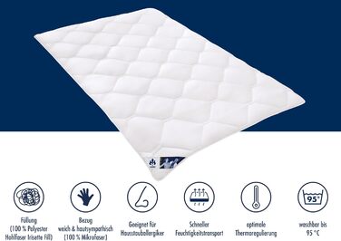 Irisette Edition Warm Duo Winter Blanket - Made in Germany - Duo Bed Blanket for Winter, 155 x 220 cm, Öko-Tex certified 155 x 220 Duo Winter Blanket
