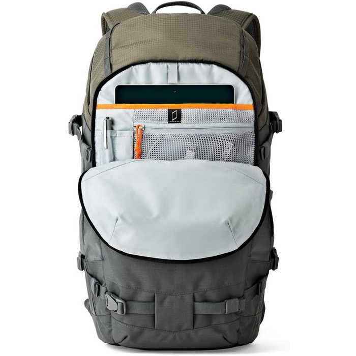 Рюкзак Lowepro Flipside Trek 450 для фототехніки, DSLR та об'єктивів, з відділенням для ноутбука та аксесуарів, сірий, 17 x 26 x 31 см
