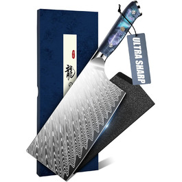 Набір кухонних ножів Dragon Riot з ергономічними дерев'яними ручками (Японія) - кухонний ніж, сантку, універсальний ніж