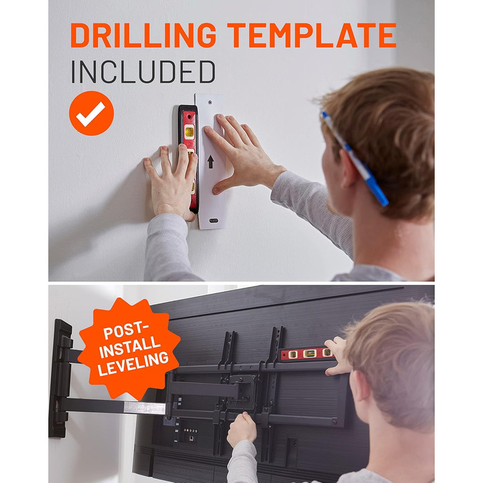 Кріплення ECHOGEAR для великих телевізорів: кутова та плоска установка до 190.5 см