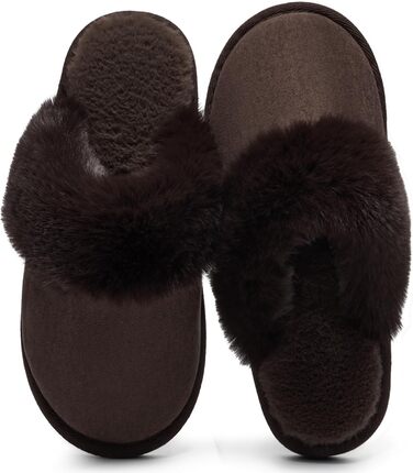 Тапочки домашні жіночі та чоловічі зимові з пам'яттю форми, теплі, м'які, з антиковзанням, зручні, для дому та вулиці (40.5/42 EU, кавового кольору)