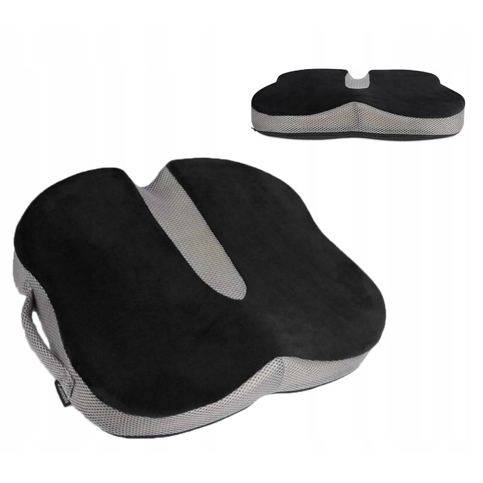 Ортопедична подушка для сидіння з ефектом пам'яті (Memory Foam) — профільна, для офісу