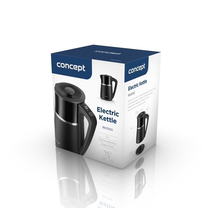 Електричний чайник Concept RK3100, 2200 Вт, 1,7 л, чорний