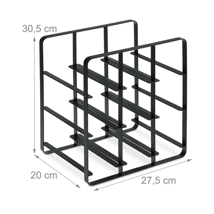 Relaxdays Metal Wine Rack for 9 Bottles