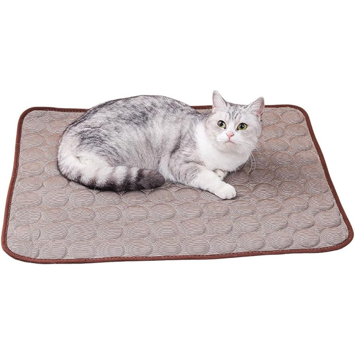 Самостійно охолоджуючий килимок для собак 150x100 см | Килимок-охолодження для собак та котів | Літній килимок для собак, котів | Самостійно охолоджуючий килимок для тварин | XXL, темно-коричневий