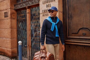 Кардиган чоловічий PJ PAUL JONES з блискавкою та стійким коміром, колір: темно-синій, розмір M