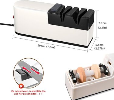 Електричний точилка для ножів 5 в 1: професійний набір для заточування ножів з прямою та зубчастою клинками, керамічних ножів