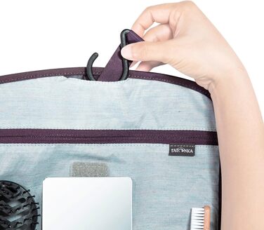Дорожня косметичка Tatonka Small Travelcare — плоска сумка для гігієни з дзеркалом та відділеннями, Midnight Plum (15 x 27 x 4 см)
