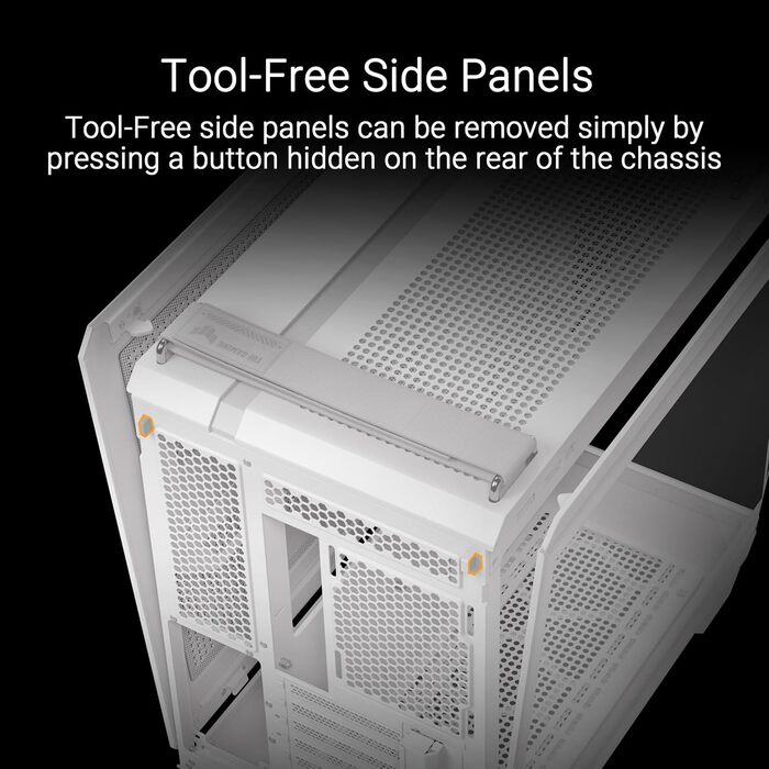 Корпус для ПК ASUS TUF GAMING GT502 Horizon Black - двокамерний, з RGB підсвічуванням, USB Type-C, 4 вентилятори