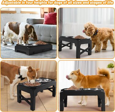 Підвищені годівниці для собак M Білий (8' для собак M/L), S (6' для собак Small), Чорний