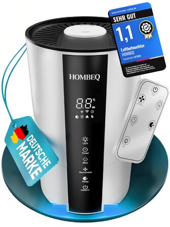 Ультразвуковий зволожувач повітря 4.2л з аромадифузором та нічним світлом, тихий для спальні та дитячої кімнати, для немовлят та рослин, з пультом керування та 360° форсункою