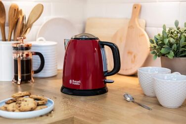 Електричний чайник Russell Hobbs Colours+ 1.0л, червоний, нержавіюча сталь, 2400W