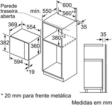 Вбудована мікрохвильова піч Bosch BEL554MB0 Serie 6 з грилем, 900 Вт, діагональ 59 см
