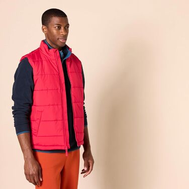 Чоловіча жилетка Amazon Essentials з ізольованим пухом та флісовою підкладкою (XS, Червона)