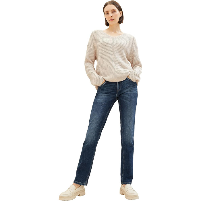 Джинси жіночі TOM TAILOR Alexa Straight 30W/30L, Mid Stone Wash - Оригінальний денім