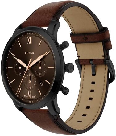 Годинник чоловічий Fossil Neutra Chronograph, шкіряний ремінець (темно-коричневий)