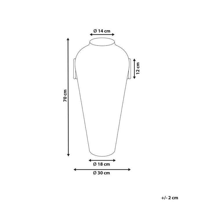 Дерев'яна ваза Beliani, 30 x 70 см