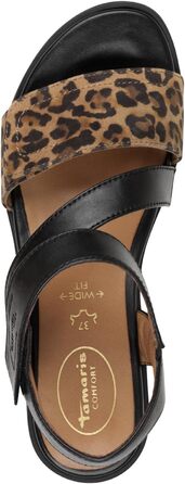 Босоніжки жіночі Tamaris 8-88705-44 Wide Fit, 37 EU, чорні Leo - широка колодка