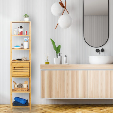 Relaxdays Bamboo Shoe Rack with 7 Tiers