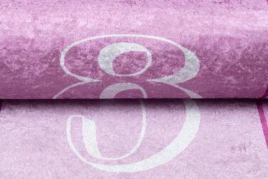 Дитячий килим TAPISO Emma, рожевий, 140x200 см, з антиковзким покриттям, принт, ÖKO-TEX, машинне прання 30°C