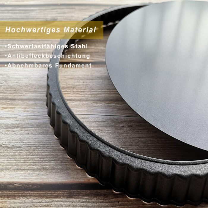 Форми для кексів/тартів Yamteck Tarteform 10см, 6 шт. Зі знімним дном, антипригарне покриття, з вуглецевої сталі. Для тартів, кексів, пирогів, десертів та сімейних обідів.