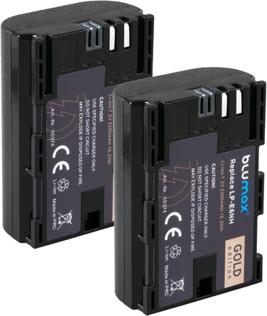 Акумулятор Blumax LP-E6NH для Canon EOS R5, R6, R7, 5D Mark IV, 90D (2250mAh) + Зарядний пристрій Slim Dual LP-E6