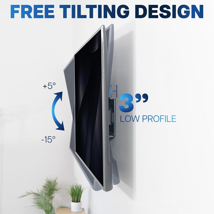 Настінне кріплення для телевізора VIVO Robuste поворотне, 60-120 дюймів, LCD/LED/плаский/вигнутий, VESA 900x600, чорний