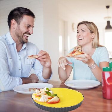 Форми для тартів з підйомним дном, 3 шт. (22/26/30 см), антипригарне покриття, з нержавіючої сталі, для випікання тартів, кιςів та пирогів