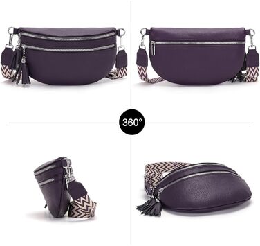 Сумка на пояс жіноча бежева, кросбоді, середнього розміру з відділенням для карт та 2 ремінцями - Lila