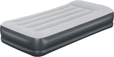 Надувний матрац Novaluxe з вбудованим електронасосом та подушкою, сірий 191x97x38 см