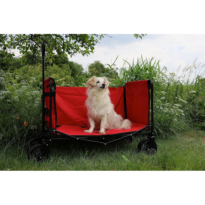 Фросал Візок для собак Бруно, чорний, складний | Транспортний візок для собак з легким доступом