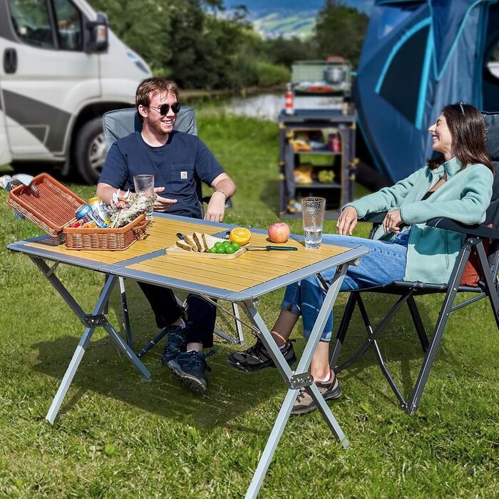 Складаний туристичний стіл Timber Ridge 110x70 см з алюмінію для кемпінгу, пікніка, відпочинку на природі