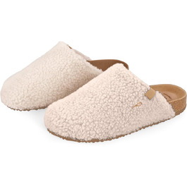 Тапочки жіночі Perletti Winter з штучного хутра, теплі, з антиковзкою підошвою, розмір 40 EU, білі