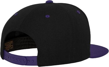 Кепка бейсболка Flexfit Unisex Classic Snapback двоколірна, універсальний розмір, чорний/пурпуровий