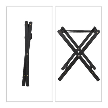 Relaxdays Wooden Folding Suitcase Stand