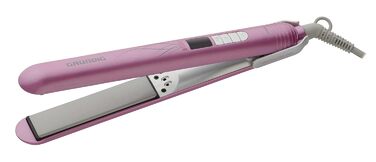 Випрямляч для волосся GRUNDIG HS 7130 з керамічними пластинами, іонізацією, 4 температурні режими (160-220°C), рожево-срібний