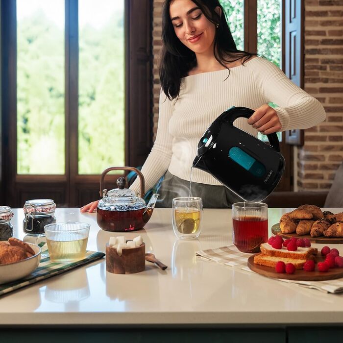 Електричний чайник Cecotec ThermoSense 120 .1 л, бездротовий, з поворотним підставою, фільтр від накипу