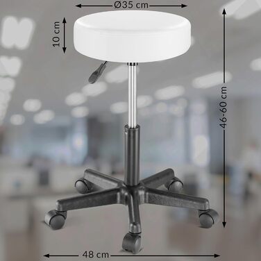 Туалетний столик Casaria з LED підсвіткою, дзеркалом, шухлядами, 3 полицями, косметичний, білий, 90x40 см, з пультом і пуфом, дерев'яний